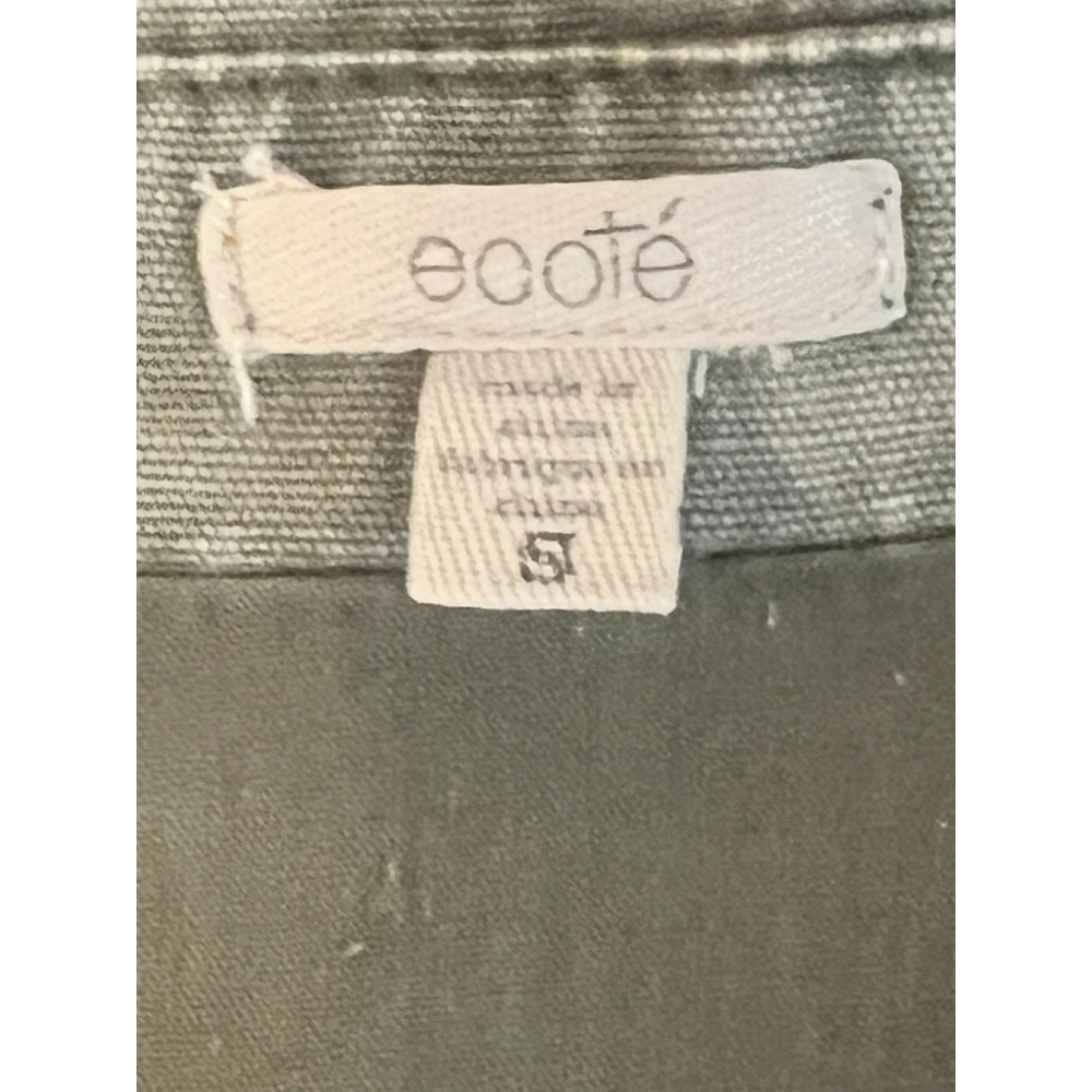 Ecote Womens Olive Cotton Long Sleeve Utility Coat Military Jacket Size Small - Picture 3 of 8